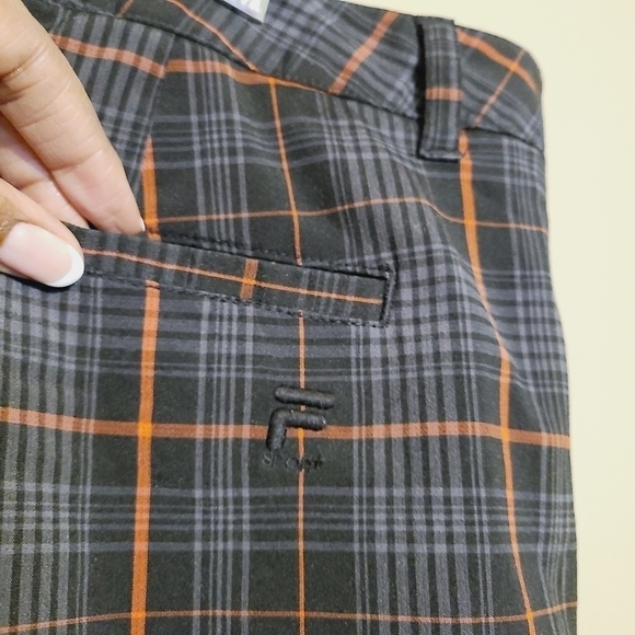 Fila Sport |  Men's Gray and Black Plaid Athleisure Golf Shorts (Waist Size 40) - Picture 3 of 12